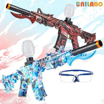Exciting Electric M4 Burst Toy Gun, New Color Version, With Batteries And Goggles, Automatic Outdoor Toy For Team Activities, Party Supplies, Suitable For Party Games, Family Interaction, Ideal Gift For Boys, Perfect For Holiday, Birthday, Back To School Celebrations!