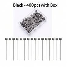 100/200/400/600pcs Sewing Needles Set, With Faux Pearl Head, Straight Quilting Needles, Multi-Color Ball Head Needles, With Hanging Plastic Storage Box, Suitable For DIY Sewing Crafts, Garment Making, Jewelry Decoration And Fabric Making. - Multicolor - View 22