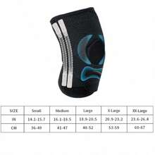Outdoor Cycling And Running Knee Support Brace With Multiple Compression Points And Spring Support - Black - View 2