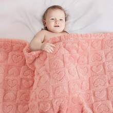 1pc Plush Baby Blanket, Super Soft & Comfortable Infant Blanket For Girls & Boys, Fluffy Baby Walker Stroller Receiving Blanket, Baby Bedding, Baby Crib Stroller, Newborn Baby Birthday Party Gift - 80*100cm - View 6