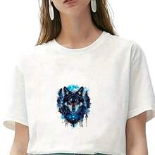 1pc/2pcs/3pcs Wolf Heat Transfer Patches, Iron-On And Washable, Applicable To T-Shirts, Jeans, Sweaters, Handbags, Pillows, Cushions. Queen - L - View 5
