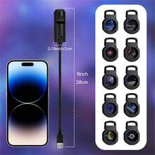 1pc LED Galaxy Projector Lamp, 1 Light Source + 10/6/3 Pattern Switching, Starry Sky Lighting Night Light, Ceiling Photo Background Decor Lamp, 360° Rotatable, Suitable For Bedroom, Living Room, Holiday Decoration - Black - View 6