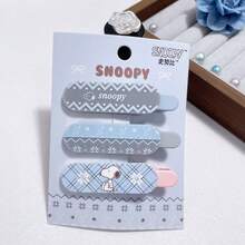 SNOOPY 1个史努比卡通发夹，甜美可爱刘海夹，学生生日、情人节、新年礼物的完美之选 - 彩色 - 查看 7