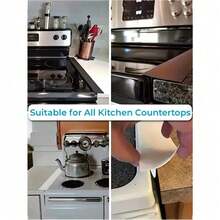 2PCS Organic Silicon High Temperature Resistant Kitchen Gap Strip, Oil And Dirt Resistant Gas Stove Gap Soft Sealing Strip Silicone Gap Plug Kitchen Stove Counter Gap Cover - Flexible Stove Space Filler - Nhiều màu - Xem 8