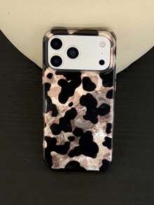 1pc Leopard Print IMD 2-In-1 Phone Case, Couples Phone Case For Valentine's Day, Compatible With IPhone 17 Pro Max/16 Pro Max/15 Pro Max/13/15/16/17 Pro/14/11, Fashionable Leopard Print IMD 2-In-1 Phone Protective Case - Black - View 4
