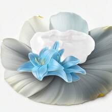 1pc Lily Flower Shaped Silicone Mold, Realistic Floral Design, Reusable For Clay, Resin, Candle, Soap And Plaster Crafts. Suitable For Home Decor, Jewelry Making, Wedding Decoration, Birthday And Valentine's Day Gifts - A-White - View 5