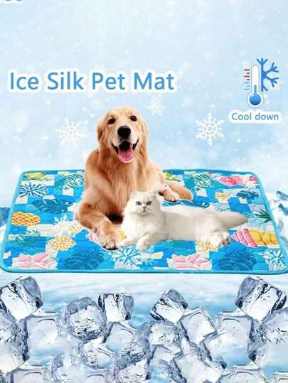 Washable Pet Cooling Mat, Self-Cooling Pad For Indoor, Outdoor And Car Seat Use