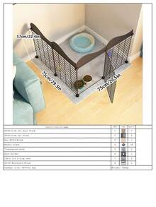 Easy Install Removable Small Dog Fence, Collapsible Indoor Pet Gate For Small Dogs - Multicolor - View 18