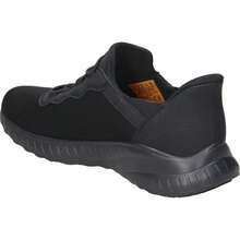 SKECHERS | Skechers Men's Work: Squad Chaos SR Stivig Slip-In Shoes, Black With Elastic Laces – Non-Slip Sole – Air-Cooled Memory Foam – Machine Washable – Electrical Hazard Protection – Model 200254EC-BLK - Black - View 5