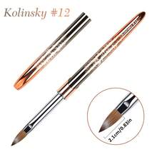 Kolinsky Oval Nail Art Brush, Suitable For Acrylic Nails, Professional Nail Extension Tool, Striping Nail Art Painting Pen, Suitable For Home DIY Nail Salon Use - Rusty Rose - View 12