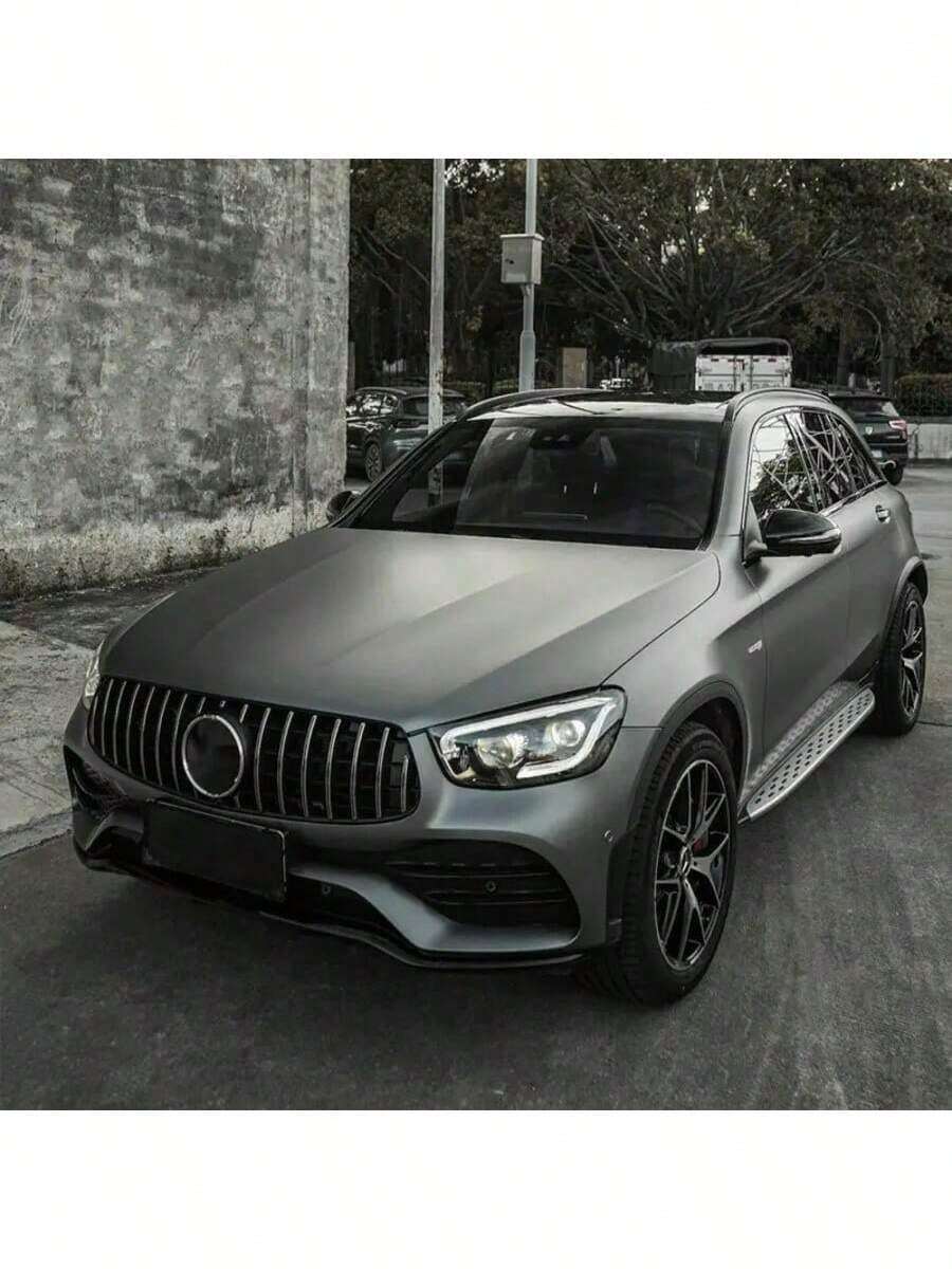 1 Roll Matte Metallic Gray Car Wrap - Durable, Waterproof, Scratch-Resistant, Easy To Install, Anti-Slip - One Size - View 1