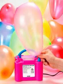 Bomba Electrica Para Inflar Globos Con Doble Inflador Fiestas - Rosa Fucsia - Ver 4