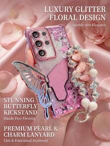 Butterfly Phone Stand, Chrome Plated Adhesive Desk/Tablet Stand, New Luxury Model - Multicolor - View 9