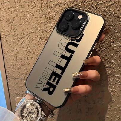 Butter Letter Clear Luxury Phone Case It Is Compatible With IPhone 17/16/15/14/13/12/27 Pro Max/Pro/Plus Models. It Features A Stylish And Minimalist Design And Provides Shockproof And Abrasion-Resistant Protection.