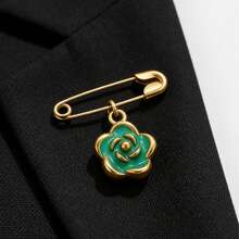 1个5/8/10毫米不锈钢吊坠，金色珐琅玫瑰花，用于珠宝制作DIY耳环、项链、手链，批发 - 彩色 - 查看 8