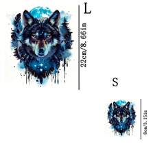 1pc/2pcs/3pcs Wolf Heat Transfer Patches, Iron-On And Washable, Applicable To T-Shirts, Jeans, Sweaters, Handbags, Pillows, Cushions. Queen - L - View 3