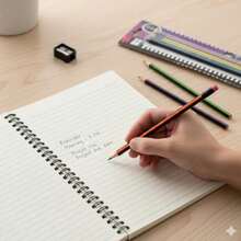 6 lápices HB, adecuados para escuela y oficina, con goma de borrar, suministros de papelería. Lápiz HB con goma de borrar, adecuado para escuela, arte, oficina, dibujo, esbozo y estudio. - A - Ver 1