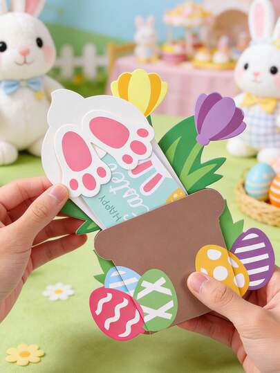 3pcs Easter Bunny Money Card Holders,DIY Pull-Out Easter Cash Gift Card, With Easter Rabbit Eggs Tulip Design, Easter Cash Card Gift Envelope,Easter Gift Packaging Bags, Easter Gift Wrapping Supplies,Easter Party Decor,Happy Easter Money Card - Fun Ways To Give Cash Gifts,Easter Decorations,Easter Crafts,Easter Party Supplies,Easter Gifts, Party Favors