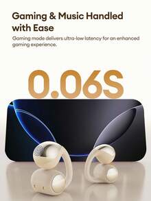 Lenovo RS110 Bluetooth Earphones, Open-Ear Bluetooth 6.0, 360° Surround Sound, Directional Audio, ENC Noise Cancellation, Long Battery Life, Wireless Earphones For Sports, Cycling, Music, Gaming, Compatible With Smartphones & Computers, Gift - Beige - View 9