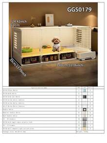Easy Installation Small Dog Cage With Litter Box Area, Kitten Cage, Cat Litter Box, Small Animal Cage For Indoor Home Use - Multicolor - View 14