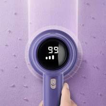Rechargeable Fabric Shaver With LED Display - 800mAh Lithium Battery Powered Electric Fleece Remover For Clothing, Bedding, Pet Supplies - Portable Hairball Trimmer Without Damaging Fabrics - Home And Furniture Fleece Removal Tool Set - Upgraded version B - 查看 9