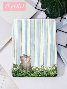 Ayotu 1 chiếc ốp lưng máy tính bảng và Kindle hình mèo con hoạt hình sọc xanh trắng, tương thích với iPad thế hệ thứ 10, iPad 11/Air thế hệ thứ 4/Air thế hệ thứ 7/9.7 inch, Galaxy Tab A9 Plus, Kindle (thế hệ thứ 11 - ra mắt năm 2024) (6 inch), Kindle Paperwhite thế hệ thứ 12 năm 2024. Món quà tuyệt vời cho mùa lễ hội, kiểu dáng đơn giản và thời trang. - Nhiều màu - Xem 4