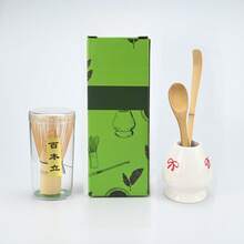 Set de 4 piezas de Matcha que incluye batidor de bambú, cuchara de té, accesorios de cerámica - Batidor de Matcha (Chasen), cuchara de té y cucharón (Chashaku), herramientas para hacer té - Multicolor - Ver 19