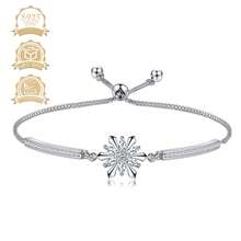 1 chiếc vòng tay hình vương miện và trái tim bằng bạc 925 đính đá Zirconia xanh lá cây, thời trang và thanh lịch dành cho phụ nữ, thích hợp để đeo hàng ngày và làm quà tặng - Bạc - Xem 10