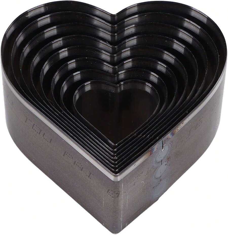 Máquina Cortador en Forma de Corazón 8 Piezas, Molde para Cuero y Arcilla Polimérica, Ideal para Manualidades, Cinturones y Tela Estratificada, Herramienta de Corte Manual - 1 - Ver 1