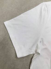 Marvel 男士漫威联名T恤，印有钢铁侠大战反派奥创图案 - 白色 - 查看 5