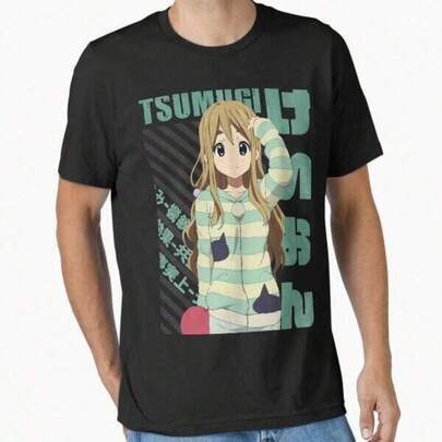 Shirts Men's Pure Cotton T-Shirt K-ON !- Tsumugi Kotobuki Essential T-Shirt,Fun,Sexy,Avant-Garde And Personalized Design,Opaque Fabric,Suitable For Spring Valentine's Day, New Year Party Gifts, And Must-Have Gifts For The Start Of School Season,Unisex T-Shirt, Black - Perfect Thanksgiving Christmas New Year Gift Men's Pure Cotton T-Shirt Effortless Styling, Showcase Your Unique Style