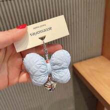 1 Pc Niche Design Sweet 3D Bowknot Heart Pendant, Multi-Use Charm For Car Keychain/Bag/Phone - Milk White 1-pc - View 10