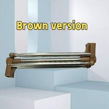 1个可伸缩折叠不锈钢晾衣架，稳固落地式晾衣架，适用于家庭、洗衣、露营和旅行，露营装备 | 现代晾衣架设计，斋月/情人节礼物 - 彩色 - 查看 16