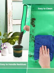 1 Set Indoor Plant Transplanting Control Stain-Resistant Waterproof Succulent Planting Tray, Square Planting Mat, Soil Replacement Mat, Gardening Hobby Enthusiasts Gardening Gift Gardening Supplies - A - View 6