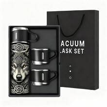 1set Of 16oz New Year's Pattern Insulated Water Bottles, Suitable For Holiday Gifts, Father's Day, Mother's Day, Office, Camping, And Valentine's Day Gifts. - Multicolor - View 14