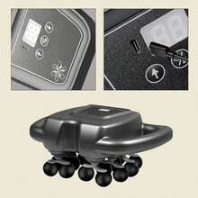 Percussion Massage Gun With 16 Heads & 99 Intensity Levels | 9 Custom Programmes For Deep Muscle Stimulation In Back, Legs, Arms & Waist | Professional Recovery & Health Gift - Dark Grey - View 6