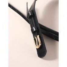 1pc Women's High-End Decorative Slim Waistband Belt, Suitable For Dresses, Blazer Jackets, Fashion Wide Waist Belt, Black Fall, Autumn, Halloween - 黑色 - 查看 8