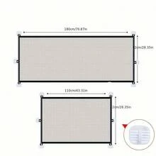 Adjustable Dog Gate - Made Of ABS Material, Indoor Pet Safety Barrier - No Drilling Installation, Suitable For Stairs, Doorways, Hallways, Porches, Yards, Etc., Indoor Dog Fence - Black - View 9