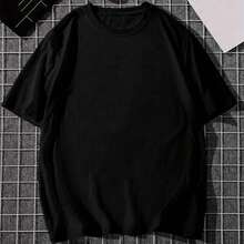 Kit 4 Blusa Camiseta Oversized T Shirt Lisa Casual Unissex Plus Size Confortável Macia Leve - Preto, Mostarda, Rosa Chiclete e Azul Royal - Visão 4