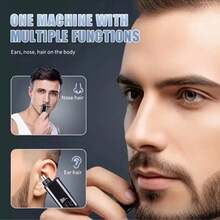 150mAh Rechargeable Electric Nose Hair Trimmer, 2-In-1 Multi-Power Shaver, Fully Automatic, Waterproof, Unisex - Multicolor - View 9