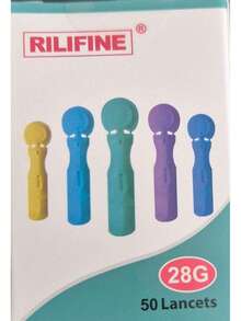 Kit de Prueba de Glucosa 50 Lancetas,50 Tiras Reactivas y Disparador - Blanco - Ver 4