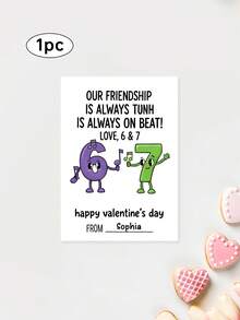 1/3 bộ 67 thiệp Valentine cho trẻ em và thiếu niên, có thể tùy chỉnh văn bản, thiệp Valentine 6-7, thiệp Valentine cho trẻ em, thiệp quà tặng lớp học 6-7 có thể chỉnh sửa và in được. - A - Xem 19