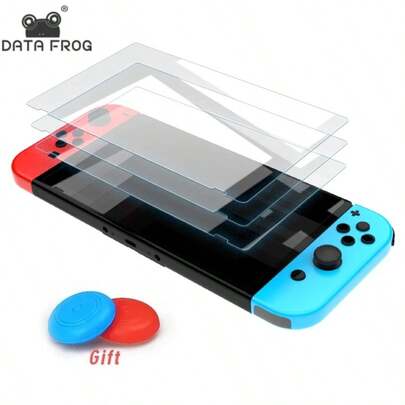 1/2/3 PIEZAS Protector de pantalla de vidrio templado DATA FROG - Película antirayazos para accesorios de la consola