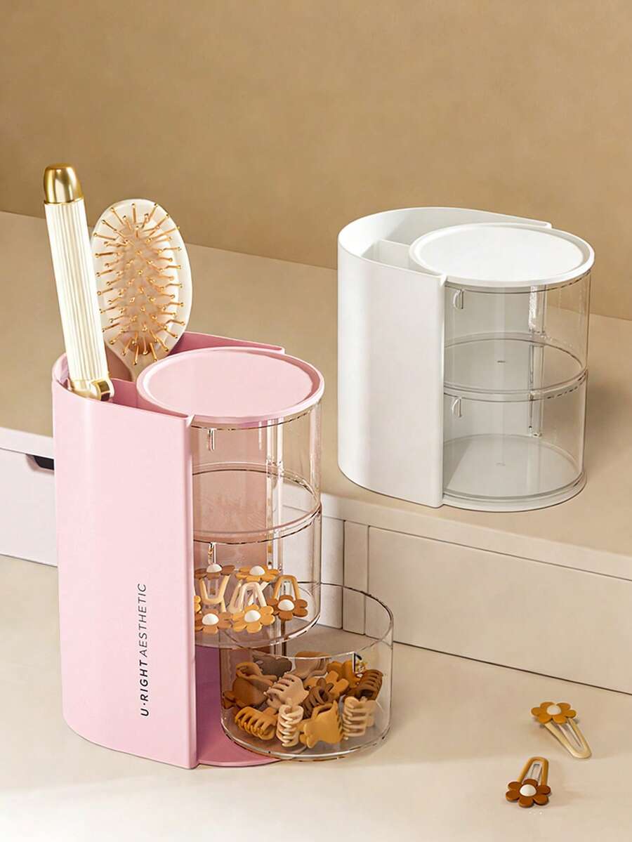 1 pieza Caja de almacenamiento de escritorio, Caja de almacenamiento de accesorios para el cabello de niños, Adecuada para el almacenamiento diario de niños - Multicolor - Ver 1