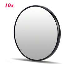 5/10/15X Magnifying Makeup Mirror Cosmetic Beauty Shaving Blackhead Magnifying Mirror For Bathroom Portable Makeup Round Mirror - 黑色 - 查看 10