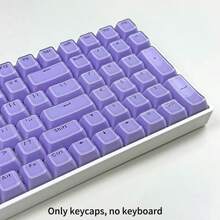136 Keys Jelly Purple Engraved Keycaps, OEM Profile - Purple - View 5