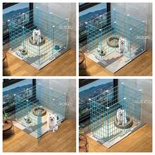 DIY Iron Wire Mesh Panels, Freely Combinable Pet Fence, Puppy Playpen, Puppy Barrier - Multicolor - View 2