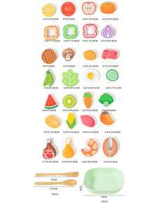Wooden Realistic Vegetable Salad Pretend Play Kitchen Toys, Children Role Play Imitate Little Chef Cooking Simulation - Multicolor - View 8