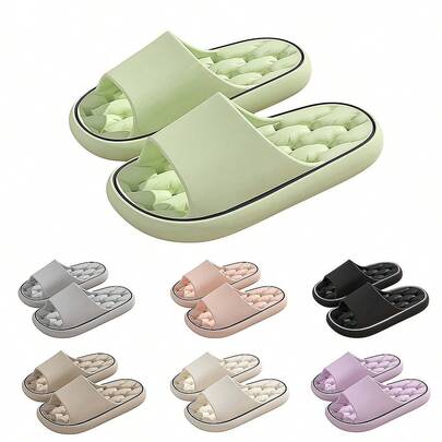 1 Pair 2026 Women's Quick Dry Lightweight Hollow Bathroom Slippers, Non-Slip EVA Shower Sandals, Thick Bathing Slippers, Indoor Home Beach Non-Slip Waterproof Quick Dry Slides, Summer Indoor Home Women Sandals, Open Toe House Slippers, Bathroom Dorm Pool Slides