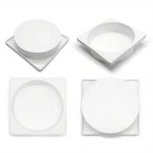 1个7英寸硅胶慕斯蛋糕模具，经典法式意式慕斯蛋糕模具，圆形硅胶蛋糕模具 - 白色 - 查看 4